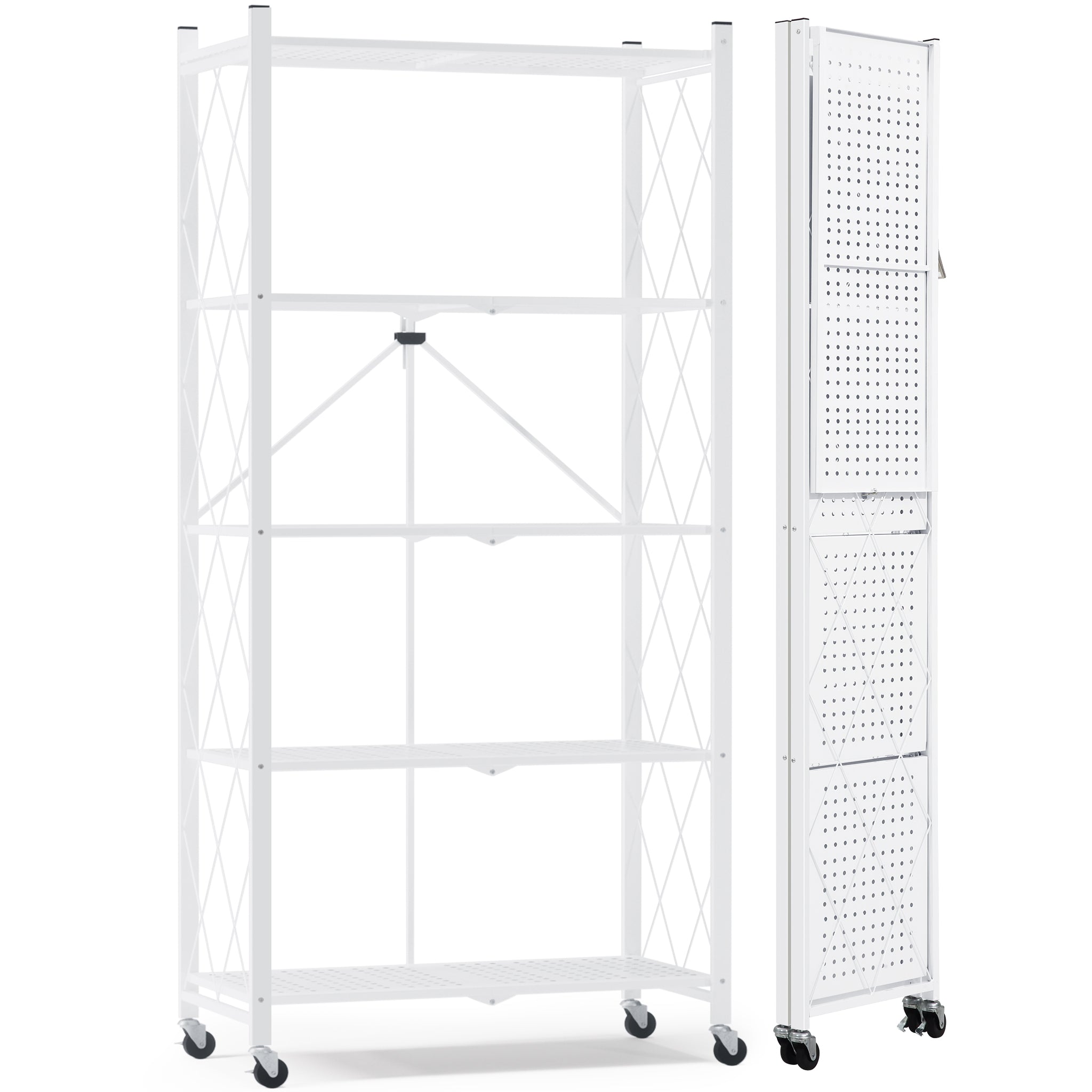 DEANIC XL 5-Tier Folding Storage Shelf — 70.7" × 31.5", Single Unit